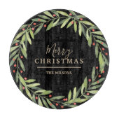 Planche À Découper Berries à la succursale sur Black Merry Christmas (Devant)