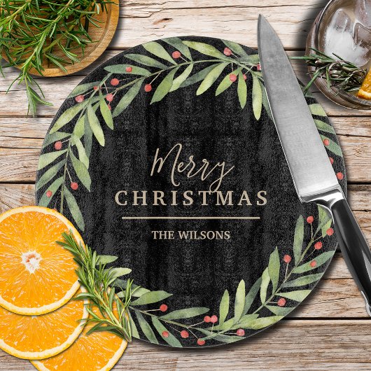 Planche À Découper Berries à la succursale sur Black Merry Christmas