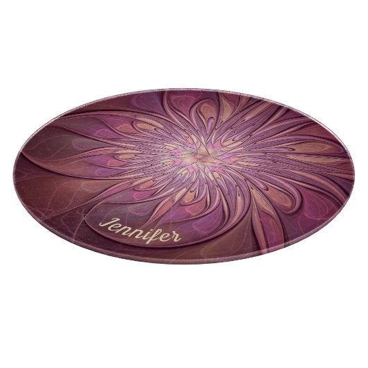 Planche À Découper Berry Abstrait floral fractal Nom (Coin)