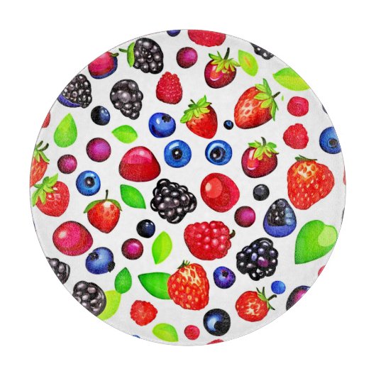Planche À Découper Berry Burst : Motif de fruits (Devant)