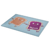 Planche À Découper Beurre d'arachide mignonne et caricature sandwich (Coin)