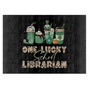 Planche À Découper Bibliothécaire chanceuse de St. Patrick Day