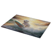 Planche À Découper Bichon Frise Beach Plage Surf Peinture (Coin)