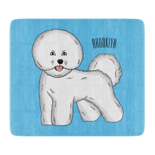 Planche À Découper Bichon frise dog dessin animé (Devant)