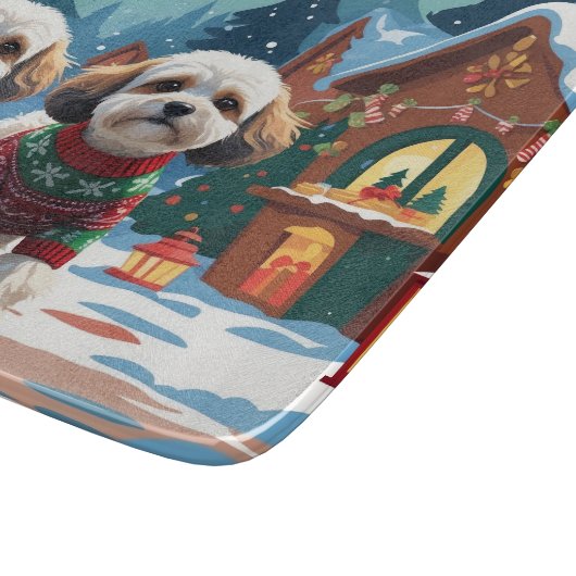 Planche À Découper Bichon Frise Dogs Christmas Snow Holiday (Coin)