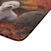 Planche À Découper Bichon Frise en automne Feuilles automne Inspire (Coin)