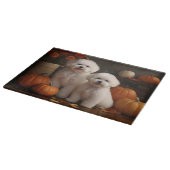 Planche À Découper Bichon Frise Puppy Automne Citrouille délice (Coin)