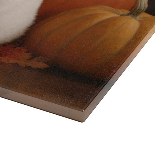 Planche À Découper Bichon Frise Puppy Automne Citrouille délice (Coin)