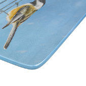 Planche À Découper Bickadee sur la peinture d'alimentation - Oiseaux (Coin)