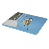Planche À Découper Bickadee sur la peinture d'alimentation - Oiseaux (Coin)