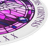 Planche À Découper Bienheureux Noël Ange Vitrail violet (Coin)