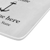 Planche À Découper Bienvenue ancre conception simple ajouter nom lieu (Coin)