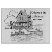 Planche À Découper Bienvenue dans le Lakehouse Custom Text (Devant)
