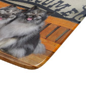 Planche à découper bienvenue de Keeshond (Coin)