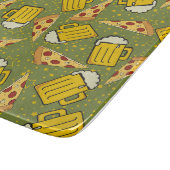 Planche À Découper Bière et Motif de pizza (Coin)