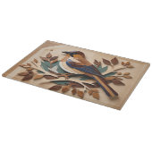 Planche À Découper Bird intarsia art print chopping board (Coin)