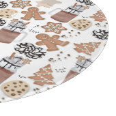 Planche À Découper Biscuits de Noël et Chocolat Chaud Fêtes de fin d' (Coin)
