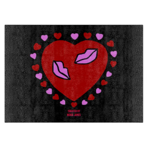 Planche À Découper Bisous Coeur Lovely Commission de coupe