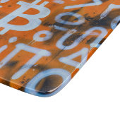 Planche À Découper "Bitcoin Graffiti" (Style #1) Art de rue (Coin)