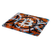 Planche À Découper "Bitcoin Graffiti" (Style #4) Art de rue (Coin)
