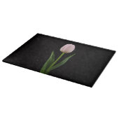 Planche À Découper Black 4 Luxe Glass board Blush Pink Tulip (Coin)