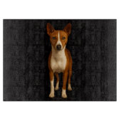 Planche À Découper Black 4 Luxe Glass cutting board Classy Basenji (Devant)