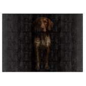 Planche À Découper Black 4 Luxe Glass cutting board German Pointer  (Devant)
