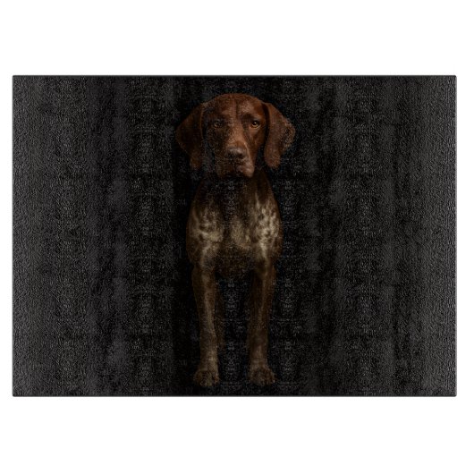 Planche À Découper Black 4 Luxe Glass cutting board German Pointer  (Devant)