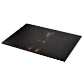 Planche À Découper Black 4 Luxe Glass cutting board Guardian Doberman (Coin)