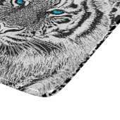 Planche À Découper Black and White Blue Eyes sauvage Tiger visage (Coin)