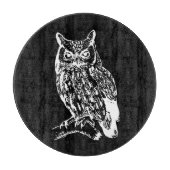 Planche À Découper Black and White Owl Art (Devant)
