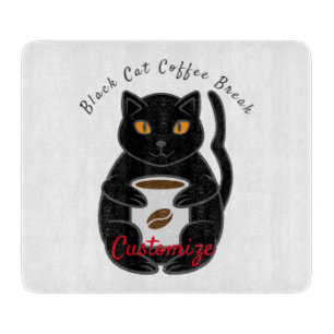 Planche À Découper Black Cat Coffee Break Thunder_Cove