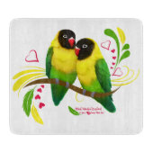 Planche À Découper Black Masked Lovebirds (Devant)