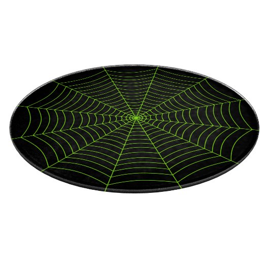 Planche À Découper Black neon vert toile d'araignée Halloween motif (Coin)