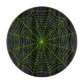 Planche À Découper Black neon vert toile d'araignée Halloween motif (Devant)
