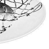 Planche À Découper Black & White Basketball Ajouter Votre Nom (Coin)