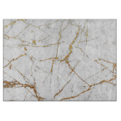 Planche À Découper Blanc et marbre d'or (Devant)
