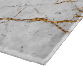 Planche À Découper Blanc et marbre d'or (Coin)
