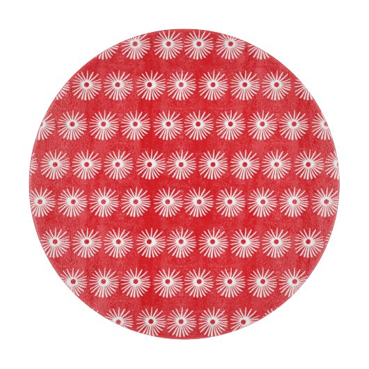 Planche À Découper Blanc noir, texture florale abstraite. (Devant)