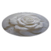 Planche À Découper Blanc sur Blanc - Rose Sculptée (Coin)