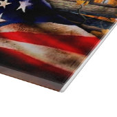 Planche À Découper Blanche Drapeau Américain De Cerf, (Coin)