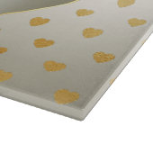 Planche À Découper Blancs Roses Gold Coeurs Coupe (Coin)