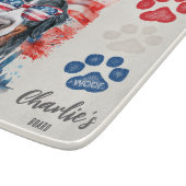 Planche À Découper Blancs rouges et Bleus Bernese Mountain Doing Trea (Coin)