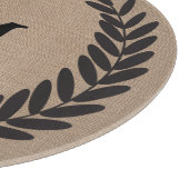 Planche À Découper Blé noir classique Burlap - personnalisé (Coin)