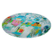 Planche À Découper Bleu abstrait (Coin)