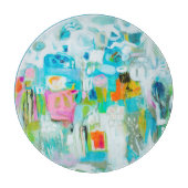 Planche À Découper Bleu abstrait (Devant)