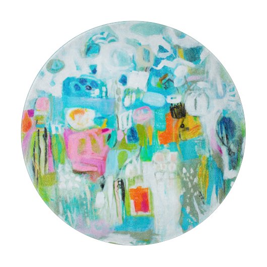 Planche À Découper Bleu abstrait (Devant)