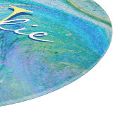 Planche à découper bleu acrylique Aqua (Coin)