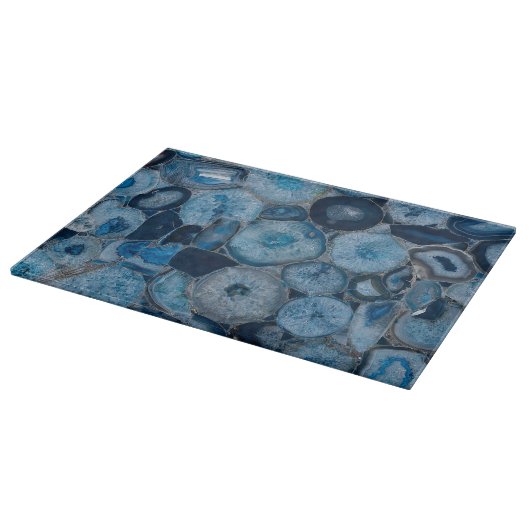 Planche À Découper Bleu Agate Pierre Quartz Imprimer (Coin)