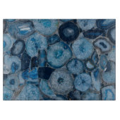 Planche À Découper Bleu Agate Pierre Quartz Imprimer (Devant)